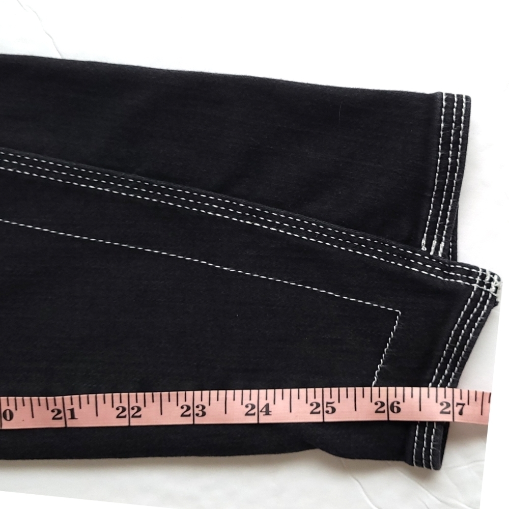 7 for All Mankind black ankle super skinny crop jeans 28 - Picture 13 of 15